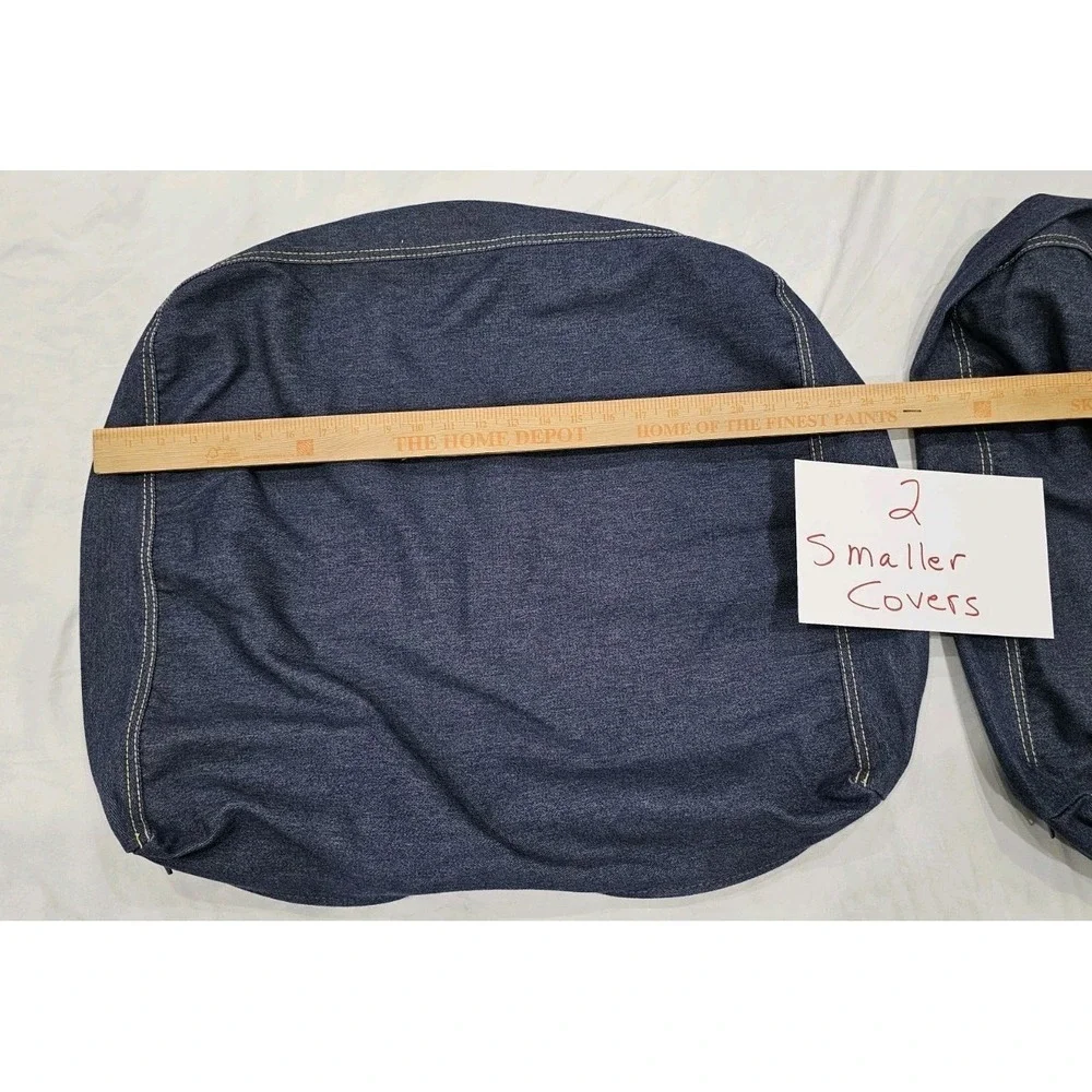 IKEA EKTORP Sofa Cover Jonsboda Blue *5 Pieces* Denim Yellow Stitching Some Fade